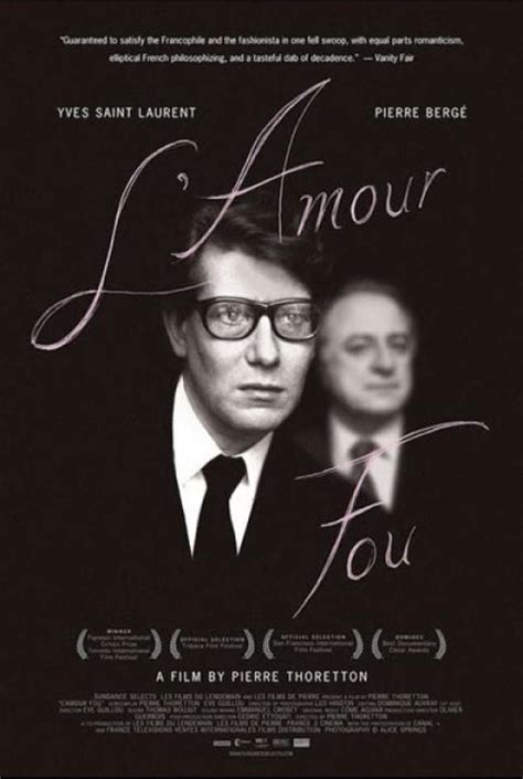 l'amour fou yves saint laurent|yves saint laurent mad love.